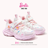 芭比（Barbie）儿童棉鞋女童加绒鞋小学生跑鞋儿童鞋冬季运动休闲鞋DA7027 粉 31