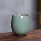 胖东来同款景德镇品质主人杯陶瓷小茶杯水杯青瓷六色杯龙泉哥窑开 哥梅 单只 200mL以下