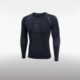 悠途（UTO）美利奴羊毛速干衣裤男女户外运动跑步滑雪保暖内衣（时尚运动款） 【时尚运动】黑灰色上衣男 2XL