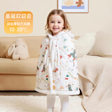 夏娃贝比（evebaby）婴儿披风斗篷冬季保暖外出宝宝儿童秋冬加绒外套衣婴幼儿防风披肩 圣诞欢迎会 双层厚款（可伸手）