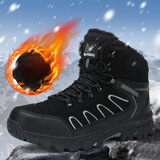 西域骆驼（VANCAMEL）男鞋户外运动徒步登山鞋冬季保暖加绒棉鞋防水防滑东北抗寒雪地靴 黑色棉鞋 42