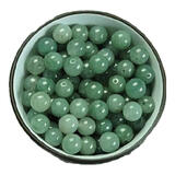PURE GIRL 翡翠a货散珠玉珠子DIY 手串珠 手链项链冰种油青豆绿圆珠配珠 10mm单珠精选