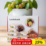 乐扣乐扣（LOCK&LOCK）耐热玻璃保鲜盒微波炉饭盒上班族便当盒学生水果饭菜餐盒6件套