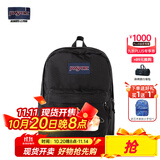 JANSPORT杰斯伯书包轻便双肩包男女旅行包简约背包电脑包学生校园 85VI008黑色-侧边袋/20L