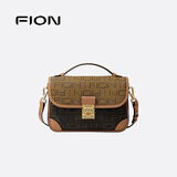 菲安妮经典小方包轻奢女士时尚单肩包斜挎包2025年新款生日礼物 啡/焦糖色