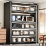 佳帮手厨房置物架落地多层调料微波炉置物架子碗柜筷子收纳柜6层60cm