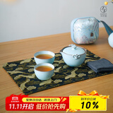 万仟堂（Edenus）陶瓷茶具快客杯便携旅行包一壶二杯功夫茶具套装 称心如意 粉青釉