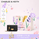 CHARLES&KEITH经典菱格链条小方单肩斜挎包包女包生日礼物七夕礼物CK2-70160131 Black黑色 小包