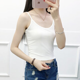 VKSK吊带女士外穿打底衫背心夏季新品莫代尔手感内衣女防走光纯色小背心抹胸少女黑色抹胸 白色 吊带款(85斤到105斤左右)