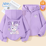 班尼路（Baleno）女童外套2025冬款大童加绒加厚冬装小女孩洋气秋冬季保暖连帽开衫