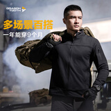 龙牙（Dragon Tooth）【张译同款】三代幻刃轻量抓绒外套男户外休闲运动机能开衫外套 极夜黑 L 180/100A 156-171斤