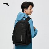 安踏行者双肩包男女黑色双肩背包学生书包电脑包运动旅行包