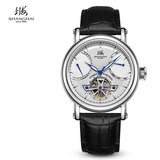 上海（SHANGHAI）手表男款 男士自动机械表 国民系列 露摆日历周历23RE-L
