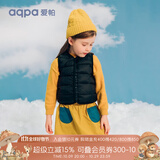 aqpa【95白鸭绒&三防】羽绒背心秋冬保暖羽绒服儿童装男女童宝宝马甲 燕羽（黑色） 90cm