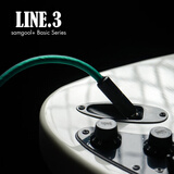 samgool+吉他连接线电箱琴音频降噪线演出效果器6.5线 LINE DG3 墨绿色（黑铜）弯+直 3m/10ft