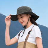 骆驼（CAMEL）渔夫帽男女夏季薄款大头围防晒遮阳太阳帽子大帽檐遮脸大沿帽