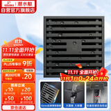 潜水艇（Submarine）MTK50-10黄铜镀镍枪灰色拉丝防臭地漏卫生间淋浴大排量地漏50管径