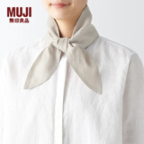 无印良品（MUJI）源自天然的接触冷感 带口袋围巾  围脖女 服饰配件方巾 DDB60C4S 米色 11*105cm