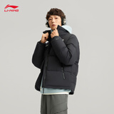 李宁防泼水防风科技短羽绒服男女同款25排湿宽松鸭绒运动外套AYMV431