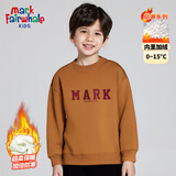 MARK FAIRWHALE马克华菲童装卫衣冬季男女童加绒加厚2025新款卡通休闲运动裤子 MR马华焦橙 160
