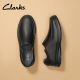 Clarks其乐男士经典真皮一脚蹬舒适透气缓震休闲皮鞋 黑色 261315938 【一脚蹬款】 42.5