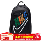 耐克（NIKE）男女双肩包背包 大容量旅行包电脑书包休闲包HF7722-010 黑彩色