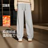 森马（Semir）休闲裤女冬季发热抑菌抓绒宽松弯刀裤2025潮酷香蕉裤109725127008