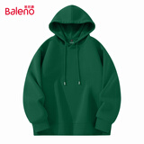 班尼路（Baleno）连帽卫衣男春秋季潮流ins简约大码带帽上衣男生宽松慵懒纯色帽衫