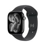 Apple/苹果WatchS11智能手表GPS+蜂窝款46毫米亮黑色铝金属表壳黑色运动型表带S/M-联通补贴