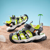 SNOOPY史努比童鞋男童凉鞋包头防踢机能儿童夏季透气沙滩鞋3811黑色27