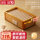 湘森实木烤火炉取暖器家用暖脚器电暖足烤火箱家用烤火器办公室烘脚器烤脚取暖器电热烤火盆暖脚神器ZM 55*32CM豪华双人款【过热保护+智能温控】
