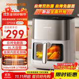 九阳（Joyoung）炎烤空气炸锅 可视大视窗不用翻面 上下双热源焱烤 家用智能触控 6L大容量 烤箱一体机KL60-V577Y