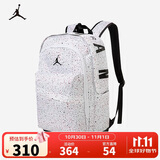 Jordan耐克AJ双肩包 NIKE大学生电脑包大容量书包 白色/白色/黑色