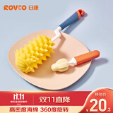 日康（rikang）奶瓶刷杯刷 海绵360度旋转刷 奶瓶奶嘴清洗工具 RK-N6021蓝色