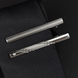 叕二叕西装领带夹男士正装商务领带别针银色卡扣领夹保安领带夹子领带扣 C款