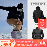 骆驼（CAMEL）三防冲锋衣户外登山服防风防水防污三合一运动外套 AD12263514Y,羽绒内胆幻影黑男女 S