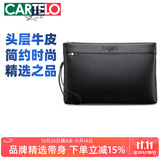 卡帝乐鳄鱼男士手包大容量信封包手抓包头层牛皮手拿包生日礼物
