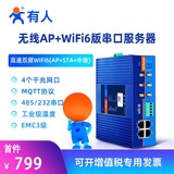 有人插卡无线路由器双频WiFi6工业路由器IPQ6000千兆端口5G CPE工业无线胖AP USR-G817 WIFI6版【原价1488，特价首件799】