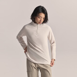 京东京造保暖绒衣户外抓绒衣女 运动秋摇粒绒外套冲锋衣内胆 奶油色M