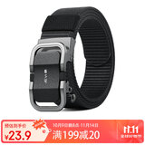 极为帆布皮带男士自动扣腰带中青年商务休闲简约百搭韩版潮流牛仔裤带