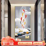 瑞尚（RUISHANG） 玄关装饰画现代简约进门壁画山水墙画竖版晶瓷画欧式轻奢挂画 福鹿踏石 80*160cm/晶瓷面+铝合金边框