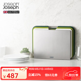 JOSEPH JOSEPH[中秋送礼]台面分类菜板3件套 带把手砧板 切菜板案板面板套装 绿色大号（35.5*26cm）60164