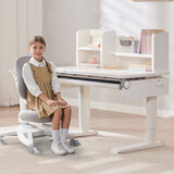 Sugar Swan糖天鹅专业儿童学习桌椅套装实木书桌小学生写字桌子中小学生桌椅 赫兹plus+布鲁克堡灰 学习桌