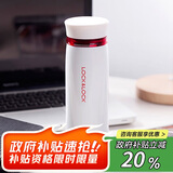 乐扣乐扣（LOCK&LOCK）不锈钢保温杯情侣学生水杯菲特旋转盖轻量杯450ml白红 LHC4131WR