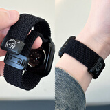顽键侠适用apple watch s10表带编织iWatch s11腕带磁吸音乐小狗苹果手表s8表带s7/s6/s5/se级ultra配件 经典黑色-听音乐小狗 38/40/41/42表盘4~11代/