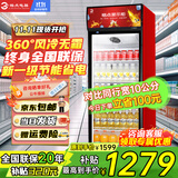 格点大容量饮料柜商用冰柜直冷藏展示柜酒水柜纯风冷无霜保鲜柜超市玻璃门冰箱立式啤酒柜 大单门加深款纯风冷 无霜数显豪华款
