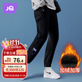 婧麒（JOYNCLEON）孕妇裤加绒秋冬季保暖休闲裤女打底外穿运动裤子 黑色2XLjyk20235