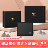 七匹狼钱包男士真牛皮卡包短款票夹礼盒送爸爸长辈男友老公生日实用礼物