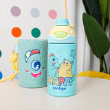 contigo儿童锁扣316L不锈钢保温龙口杯HBC-DEM116代莫丝怪兽 410ml