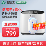 德达【中德合资】家用制氧机吸氧机老人氧气机非呼吸机仪家庭便携小型 【增强雾化款 Q1W】负离子+遥控+5年质保+语音